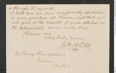 Nachlass Franz Steindachner, Brief von H. Wall an Franz Steindachner (24.02.1875), Inv.Nr. 572.01, Seite 4